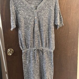 Free People Heathered Gray Knit Romper